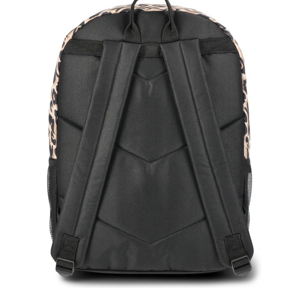 Leopard Print Backpack in Beige and Black - Picture 9 of 9